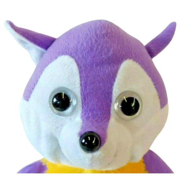 Kellytoy Fox Plush Purple White Fuzzy Yellow Body Stuffed Animal Toy 16 in - Picture 2 of 9